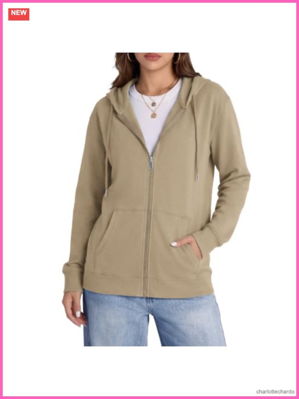 Oversized Zip Up Hoodie Women Soft Knit Jacket Lightweight 4-Way Stretch